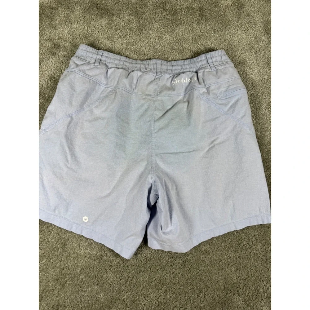 Birddogs Mens Gym Shorts Light Blue Lined Elastic Waist Size Large 6 Inch Inseam